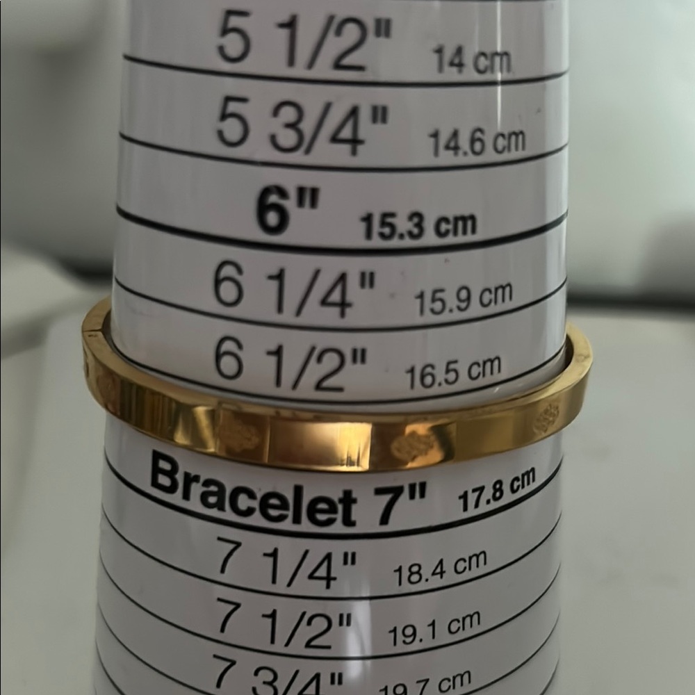 Gold Tone Hamsa Bangle Bracelet